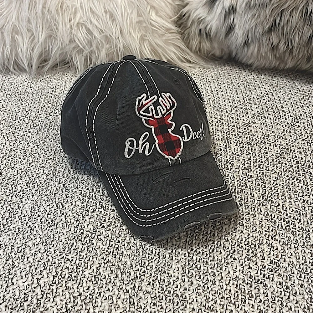 KBETHOS Vintage Gray Oh Deer Baseball Cap